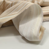 Piqué de coton imprimé Rayure fond beige