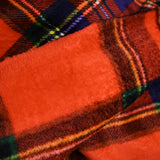 Polaire doudou imprimée tartan orange sanguine