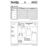 Patron Burda n°6682 : Jupe