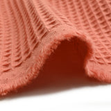 Coton 100% nid d'abeille marsala