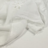 Mousseline brodée Enora blanc