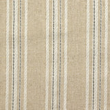 Polyester et lin à rayures lurex argent Margot fond naturel