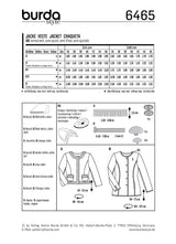 Patron Burda n°6465: Blazer parisienne