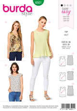 Patron Burda n°6501: Top simple