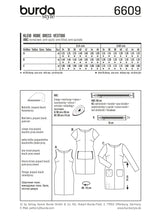 Patron N°6609 Burda : Robe à poche