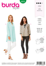 Patron N°6633 Burda style : Tunique pattes d'encolure