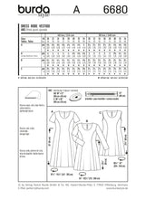 Patron N°6680 Burda style : Robe