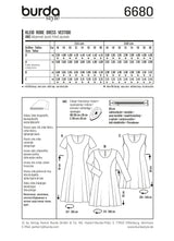 Patron N°6680 Burda style : Robe