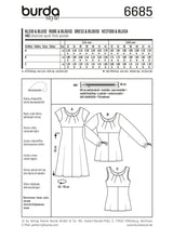 Patron N°6685 Burda : Robe et top taille haute