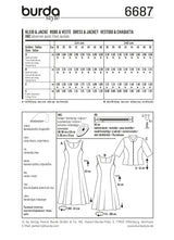 Patron N°6687 Burda : Robe féminine