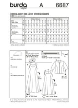 Patron N°6687 Burda : Robe féminine