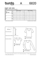 Patron n°6820 : T-shirt avec manches