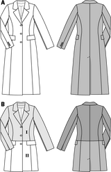 Patron n°6845 : Veste, Manteau long