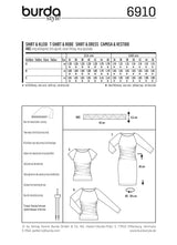 Patron n°6910 : T-shirt et Robe