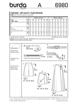 Patron n°6980 : Jupe-Culotte