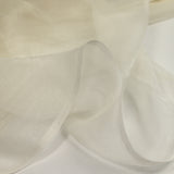 Voile 100% soie rayé irisé écru