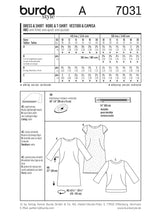 Patron n°7031 : Robe et T-shirt