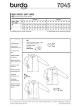 Patron n°7045 : Chemise pour homme