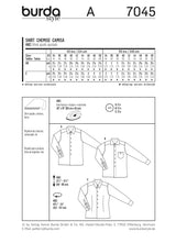 Patron n°7045 : Chemise pour homme