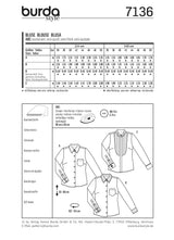 Patron n°: 7136 Chemisier, Blouse