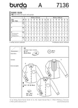 Patron n°: 7136 Chemisier, Blouse