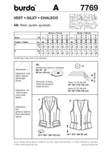 Patron n°7769 : Gilet
