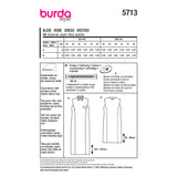 Patron Burda n°5713 : Robe