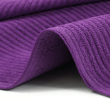 Violet ribbed polyester velvet