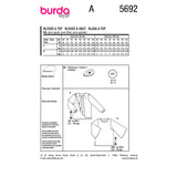 Patron Burda n°5692 : Blouse & Haut