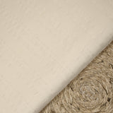 Voile de soie à bandes satin blanc cassé