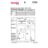 Patron Burda n°5704 : Robe & tunique