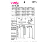 Patron Burda n°5715 : Jupe