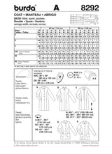 Patron n°8292 : Manteau