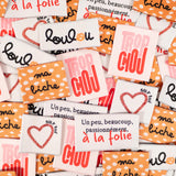 Étiquettes tissées Assortiment "Sweetie" - x5