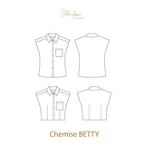 Patron de couture chemise BETTY