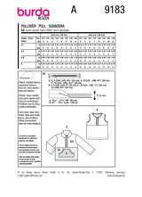 Patron Burda kids n°9183 : Pull