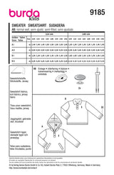 Patron Burda kids n°9185 : Sweatshirt