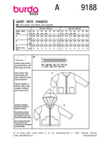Patron Burda kids n°9188 : Veste