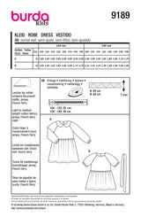 Patron Burda kids n°9189 : Robe