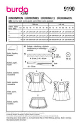 Patron Burda kids n°9190 : Coordonnés