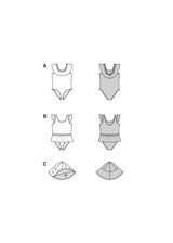 Patron Burda kids n°9193 : Maillot de bain fille