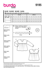 Patron Burda kids n°9195 : Blouse