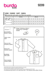 Burda Kids Boss N ° 9209: Camisa