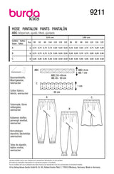 Burda Kids Boss N ° 9211: pantalones