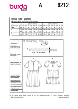 Patron Burda kids n°9212 : Robe