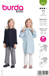 Patron Burda Enfant n°9216 : Robe & Blouse