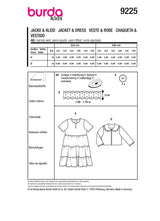 Patron Burda Enfant n°9225 : Robe & Veste