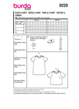 Patron Burda Enfant n°9229 : Robe & T-Shirt