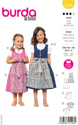 Patron Burda Enfant n°9230 : Robe folklore