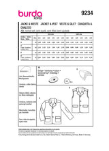Patron Burda Enfant n°9234 : Veste & Gilet